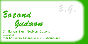 botond gudmon business card